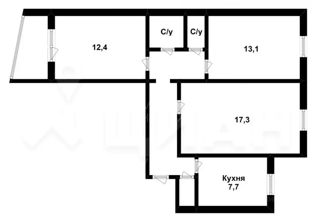 3-к кв. Санкт-Петербург Народная ул., 5к2 (78.5 м) - Фото 2