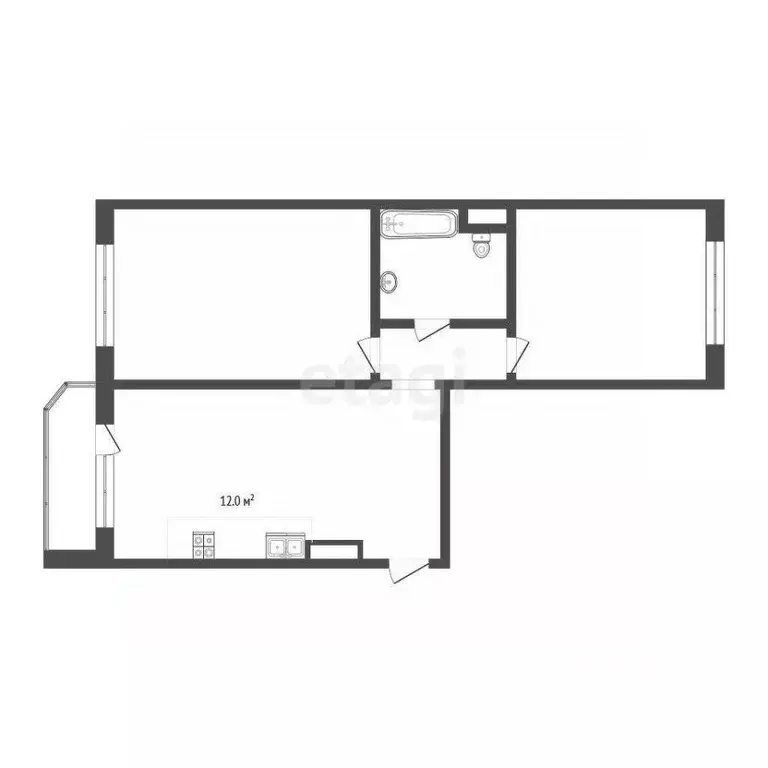 2-к кв. Тюменская область, Тюмень ул. Николая Семенова, 21к1 (66.4 м) - Фото 2