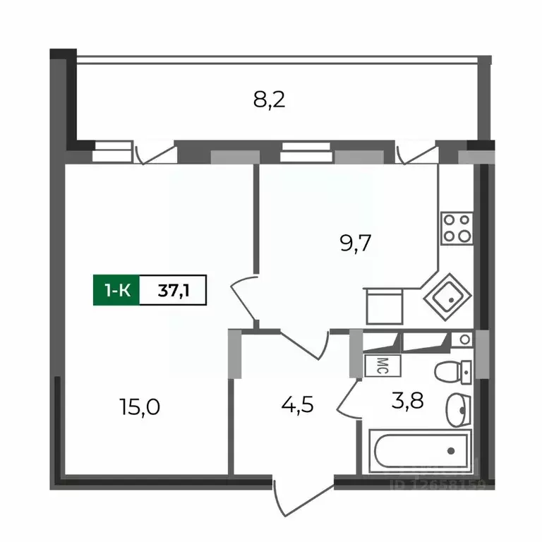 1-к кв. Владимирская область, Владимир бул. Сталинградский, 7 (37.1 м) - Фото 0