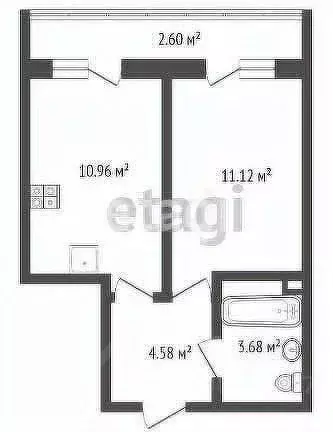 1-к кв. Новосибирская область, Новосибирск Фабричная ул., 65/1 (32.4 ... - Фото 1