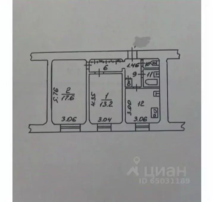 2-к кв. Волгоградская область, Волжский ул. Кирова, 11А (52.3 м) - Фото 2