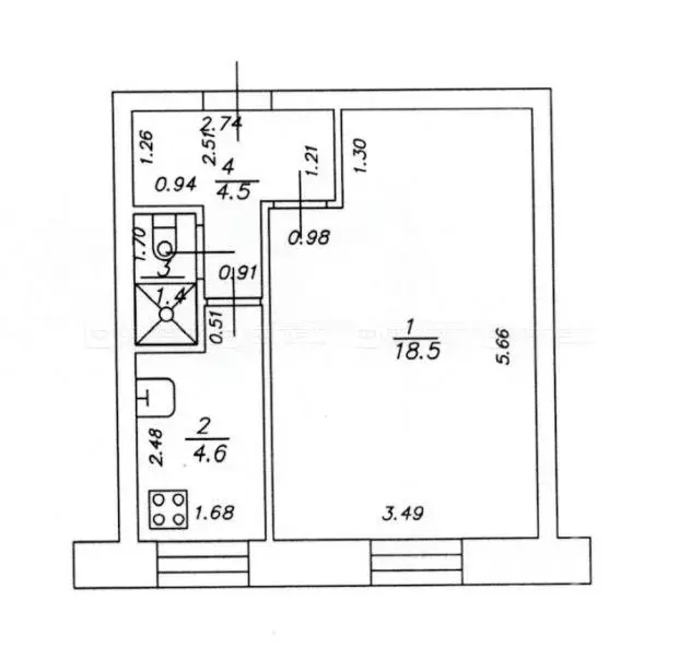 1-к кв. Татарстан, Зеленодольский район, Осиновское с/пос, с. Осиново ... - Фото 2
