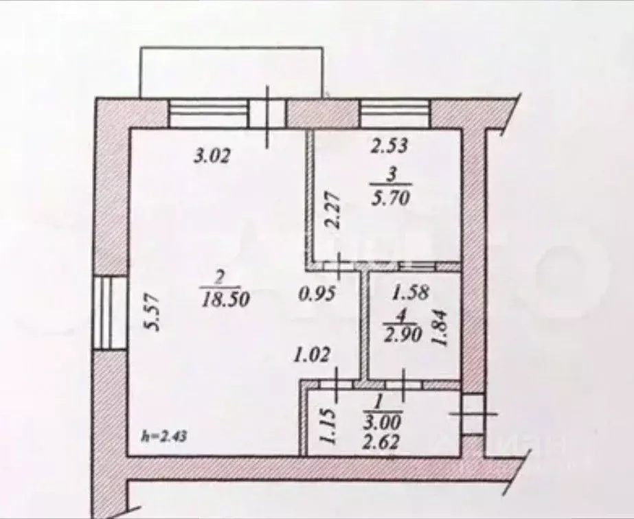 1-к кв. Хабаровский край, Хабаровск ул. Лермонтова, 1В (30.6 м) - Фото 2