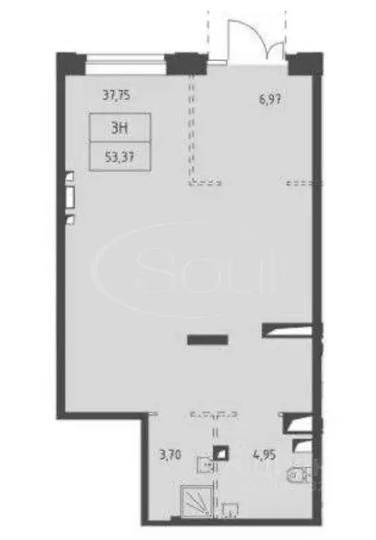 Торговая площадь в Москва ул. Алхимовская, 1к1 (53 м) - Фото 2