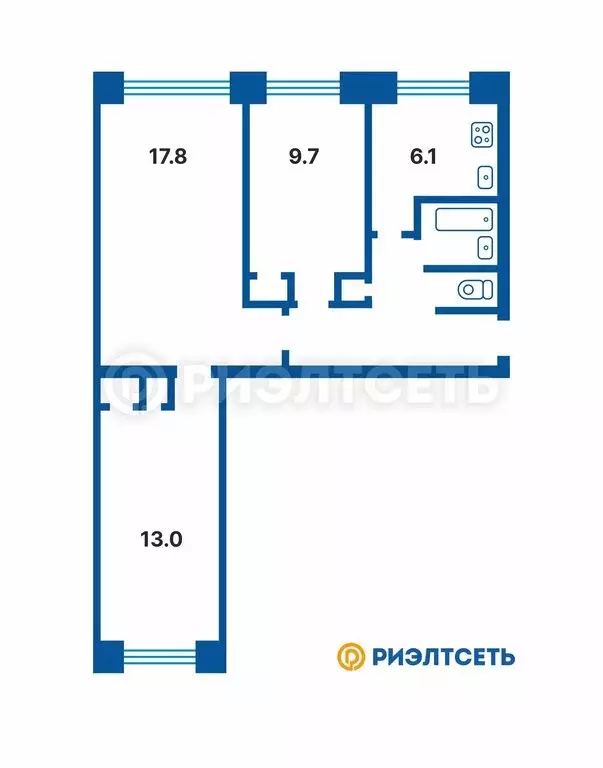 3-комнатная квартира: Мурманск, Каменная улица, 2к3 (52 м) - Фото 1