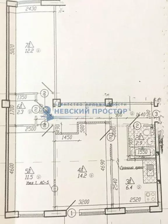 3-к кв. Санкт-Петербург Таллинская ул., 15 (59.5 м) - Фото 1