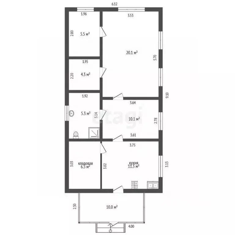 Дом в Тамбовская область, Тамбовский муниципальный округ, с. ... - Фото 2