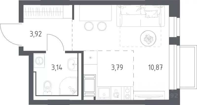 Студия Московская область, Люберцы городской округ, Мирный пгт ... - Фото 1