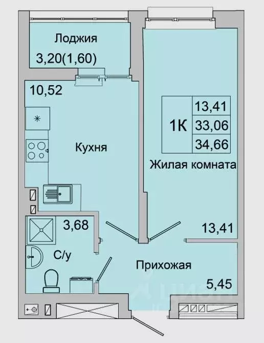 1-к кв. Ростовская область, Батайск ул. Булгакова, 11 (34.66 м) - Фото 1