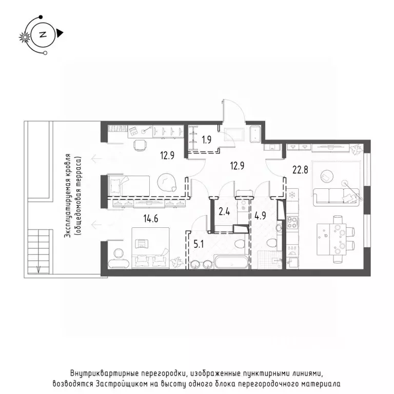 2-к кв. Санкт-Петербург Лисичанская ул., 15 (77.5 м) - Фото 0