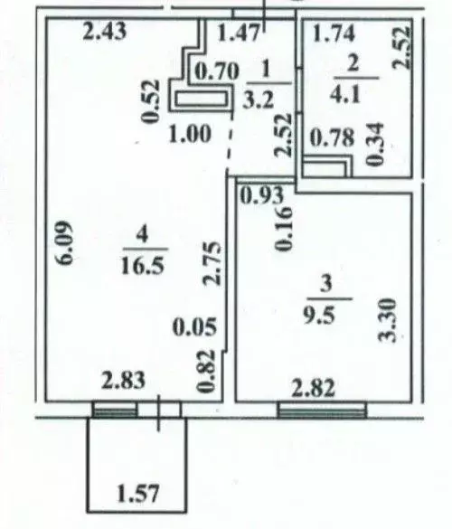 1-к кв. Крым, Евпатория ул. 60 лет ВЛКСМ, 31/4 (33.3 м) - Фото 1