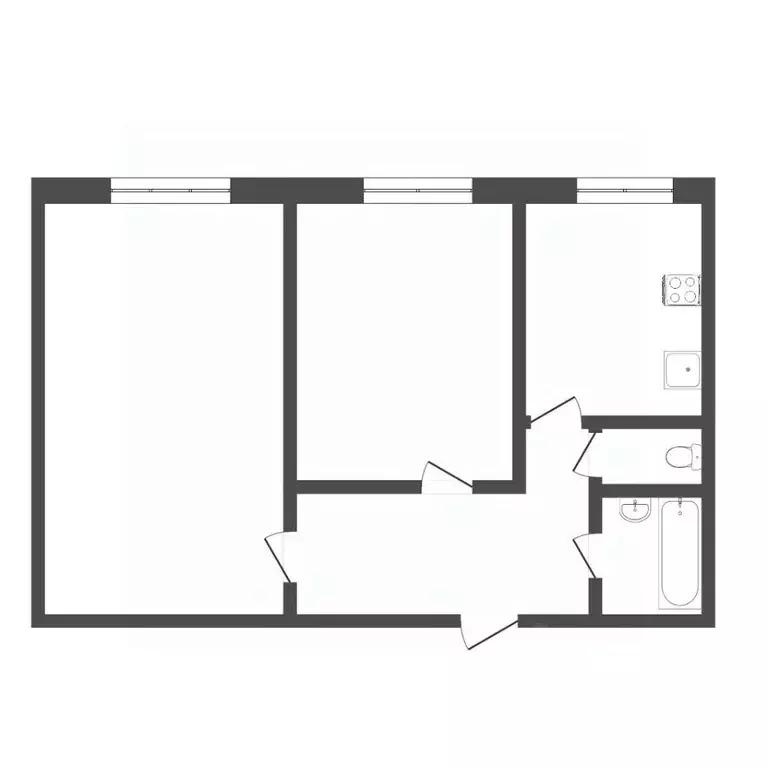 2-к кв. Тюменская область, Тюмень Микрорайон мыс, ул. Судоремонтная, ... - Фото 2