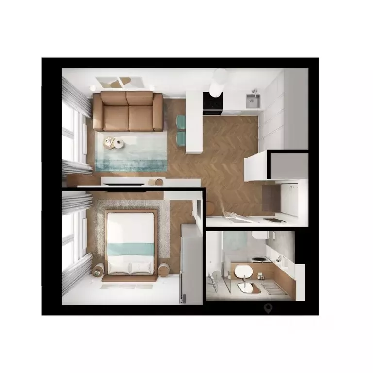 1-к кв. Московская область, Ленинский городской округ, Боброво пгт ... - Фото 2