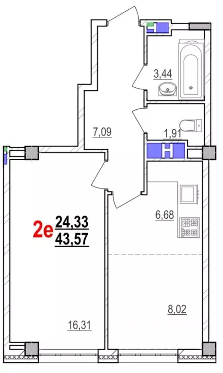 1-к кв. Белгородская область, Белгород просп. Богдана Хмельницкого, ... - Фото 2