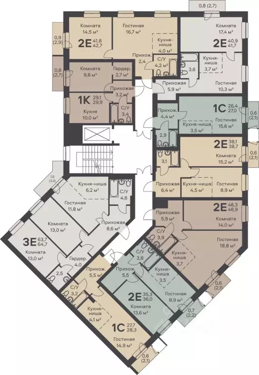 2-к кв. Пермский край, Пермь ул. Вильямса, 5А (41.7 м) - Фото 1