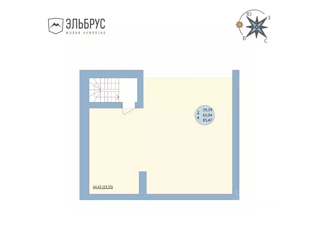 2-к кв. Башкортостан, Уфа Кавказская ул., 24 (85.47 м) - Фото 1
