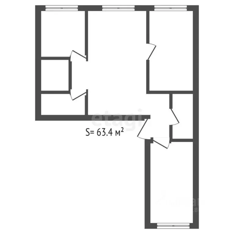 3-к кв. Тульская область, Тула ул. Кауля, 2 (58.6 м) - Фото 1