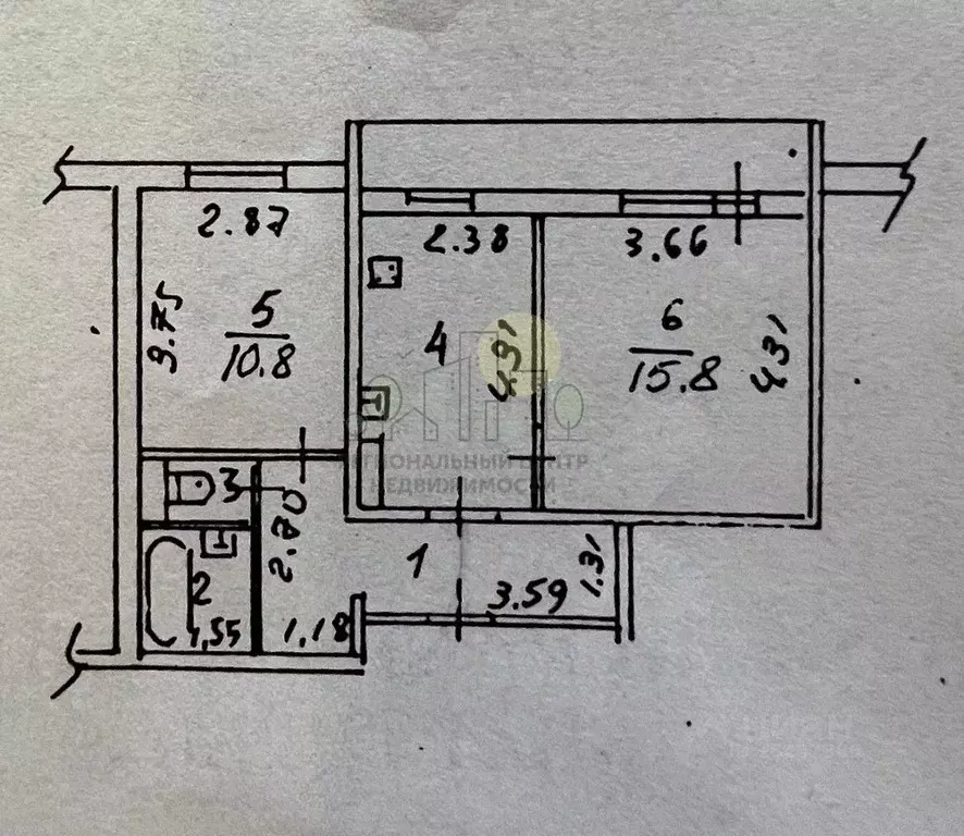 2-к кв. Иркутская область, Иркутск просп. Маршала Жукова, 13Б (48.4 м) - Фото 1