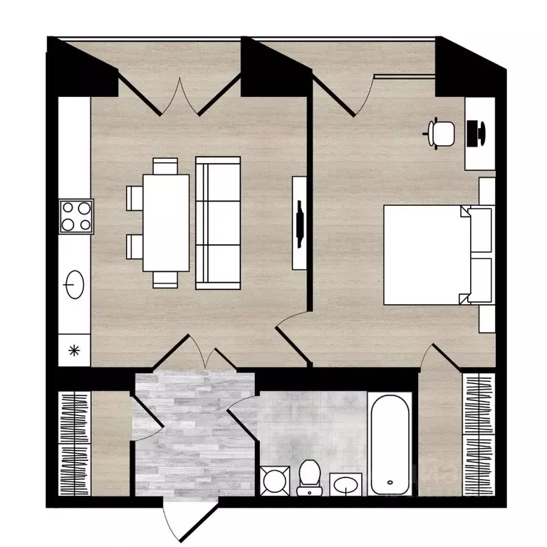 2-к кв. Ярославская область, Ярославль Республиканский проезд, 1 (53.7 ... - Фото 0