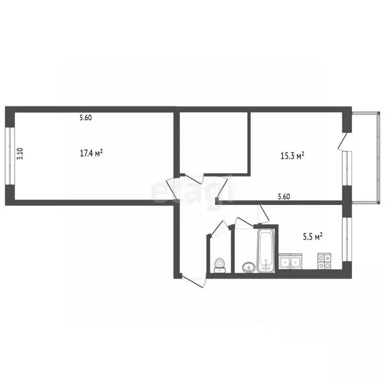 2-к кв. Камчатский край, Петропавловск-Камчатский Садовый пер., 6 ... - Фото 1