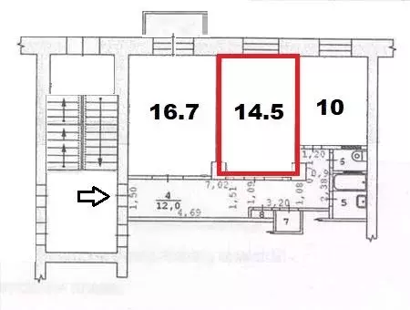 Комната Свердловская область, Екатеринбург ул. Бабушкина, 20А (14.5 м) - Фото 1