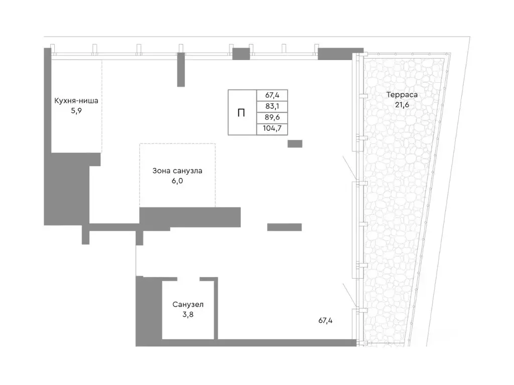 Свободной планировки кв. Челябинская область, Челябинск ул. ... - Фото 1