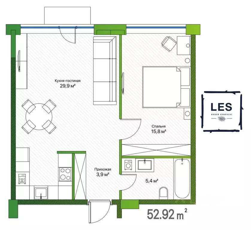 1-к кв. Москва Новоясеневский просп., 3В (55.0 м) - Фото 2