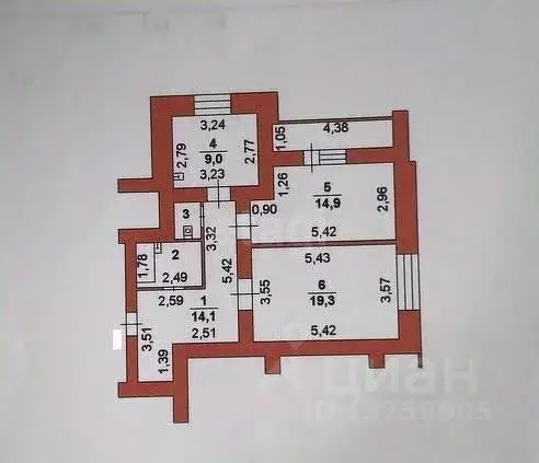 2-к кв. Липецкая область, Липецк ул. Имени Академика Вавилова, 12 ... - Фото 2