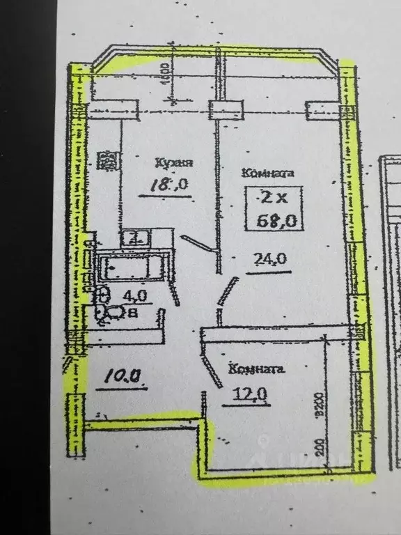 2-к кв. Ставропольский край, Пятигорск Первомайский пер., 11к2 (68.0 ... - Фото 1