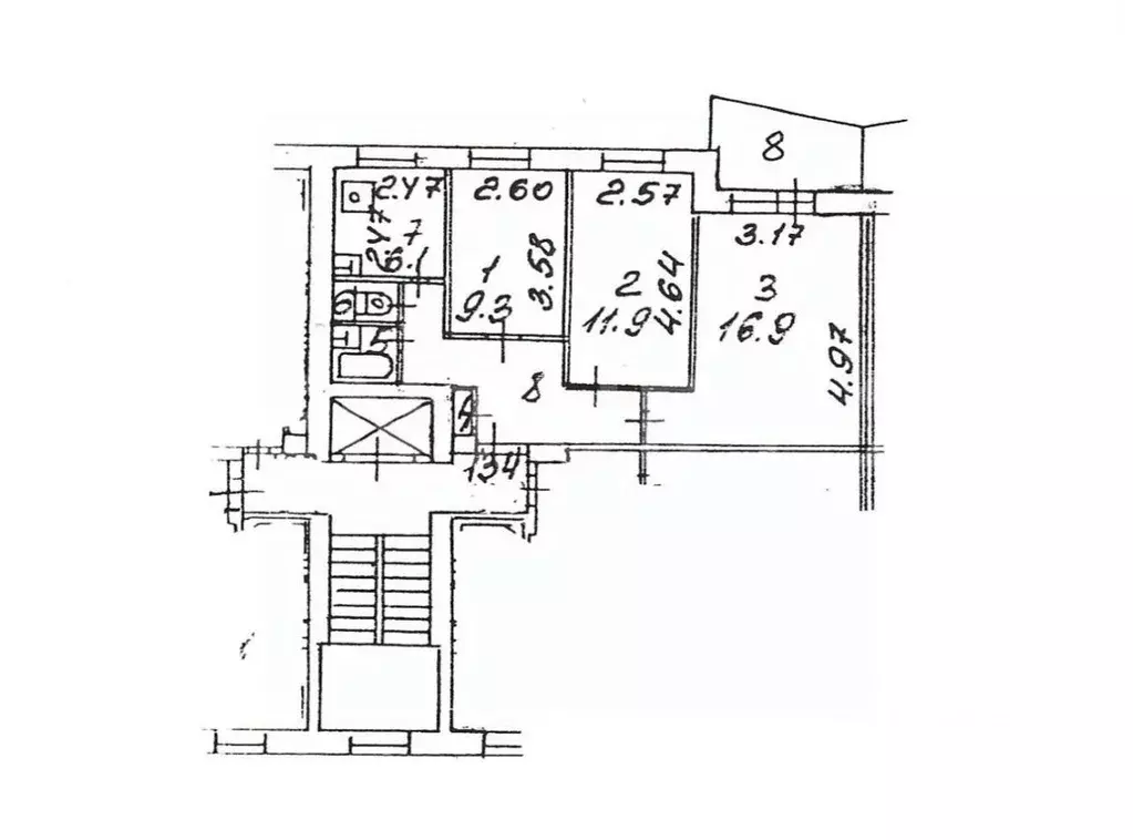 3-к кв. Московская область, Химки ул. Дружбы, 10 (57.2 м) - Фото 2