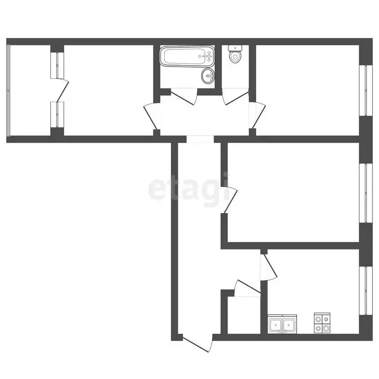 3-комнатная квартира: Миасс, улица Академика Павлова, 13 (66.1 м) - Фото 1