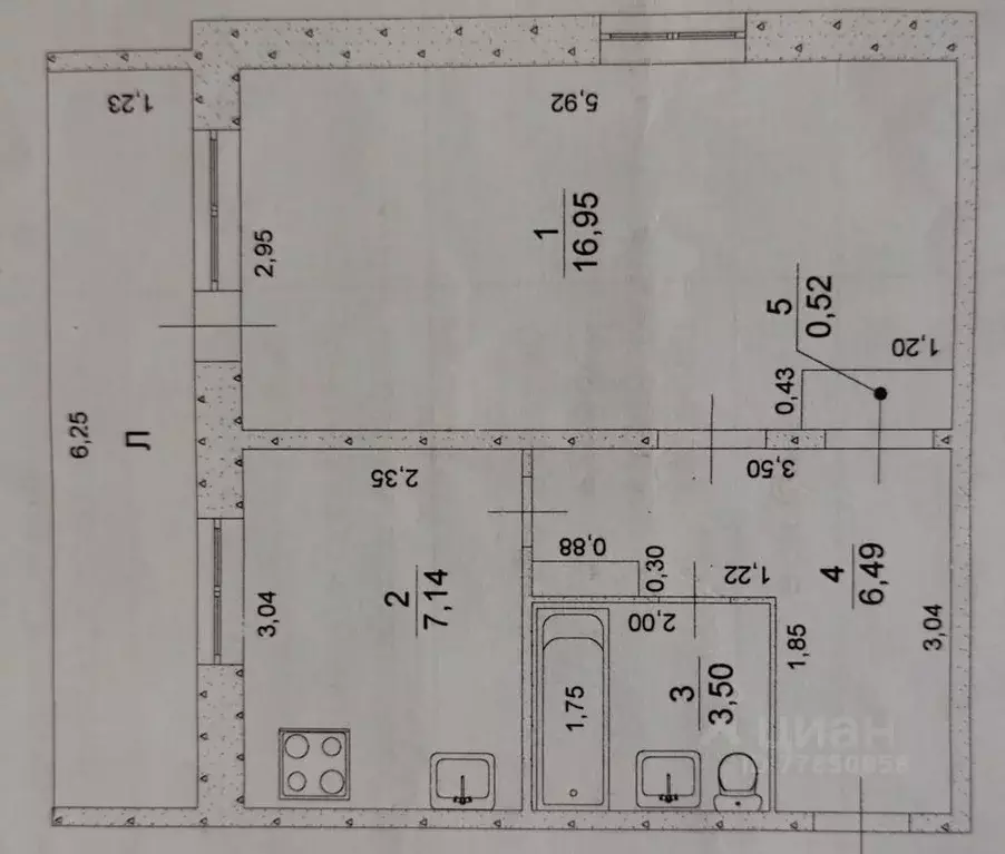 1-к кв. Ульяновская область, Ульяновск ул. Крымова, 69А (38.5 м) - Фото 1