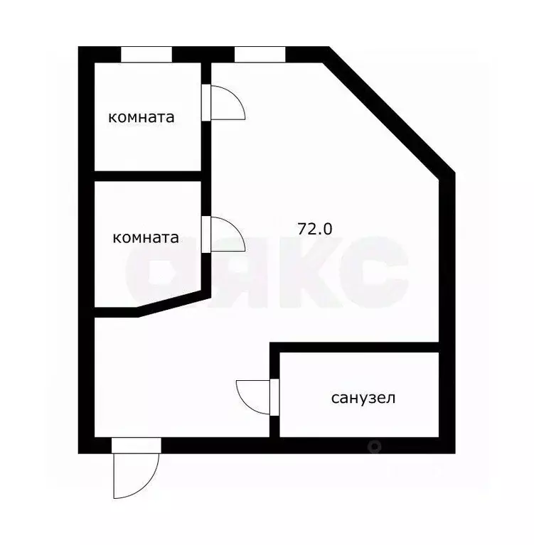 Квартира, 3 комнаты, 68 м - Фото 1