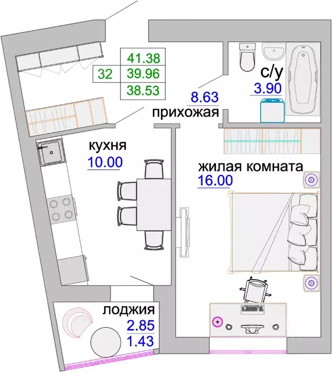 1-к кв. Калининградская область, Зеленоградск ул. Тургенева, 16А (79.7 ... - Фото 0