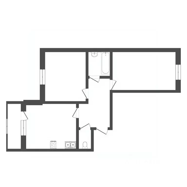 2-к кв. Тюменская область, Тюмень ул. Мельникайте, 138 (57.4 м) - Фото 0