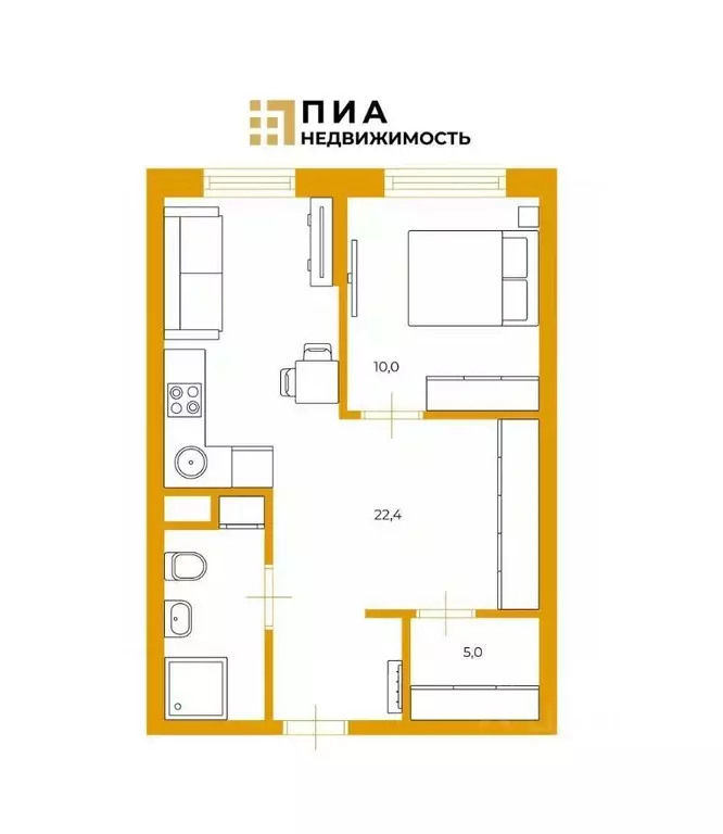 1-к кв. Ленинградская область, Всеволожский район, Заневское городское ... - Фото 2