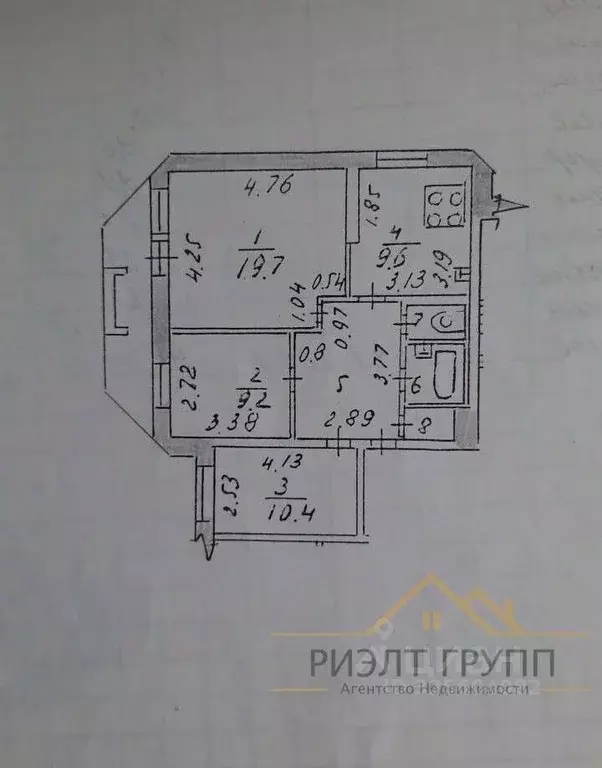 3-к кв. Татарстан, Казань ул. Адоратского, 39а (64.1 м) - Фото 1