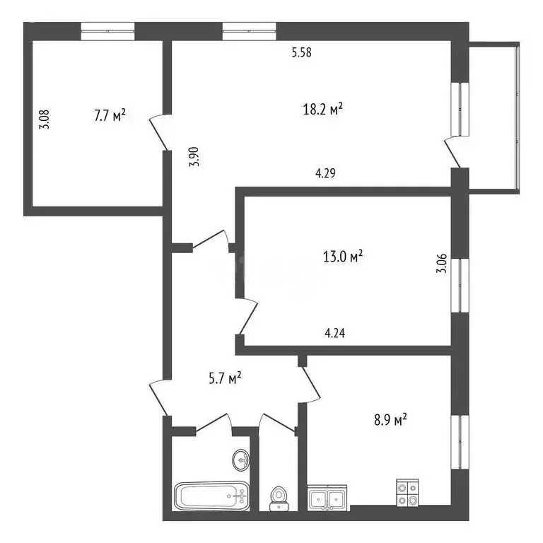 3-комнатная квартира: Ярославль, улица Панина, 37 (57.6 м) - Фото 2