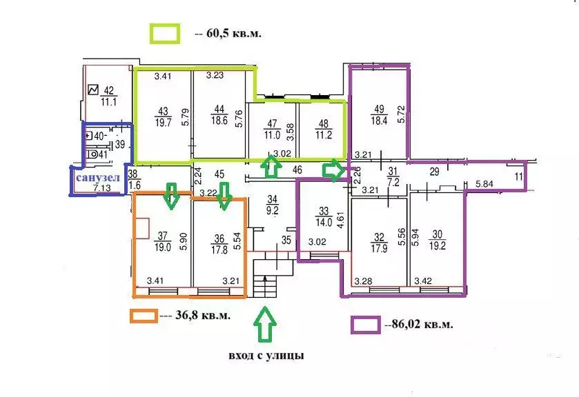 Помещение свободного назначения в Москва Олимпийский просп., 26С1 (223 ... - Фото 2