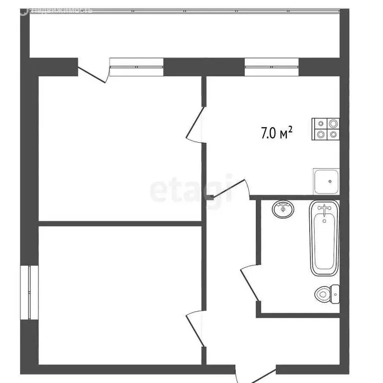 2-комнатная квартира: Леплей, Октябрьская улица, 3 (39.1 м) - Фото 1