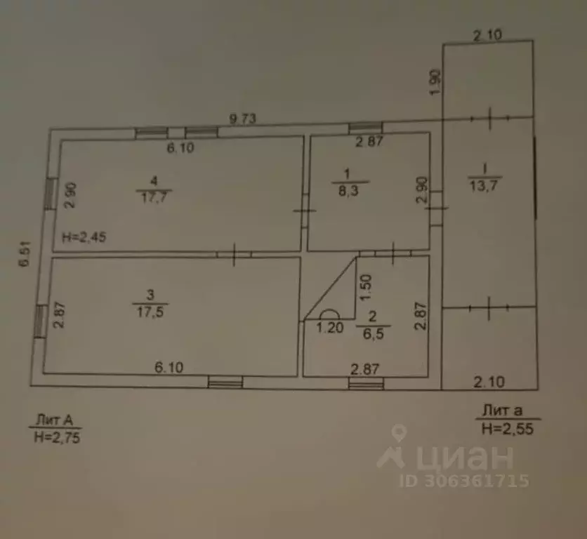 Дом в Томская область, с. Молчаново ул. Ягодная, 8 (50 м) - Фото 1