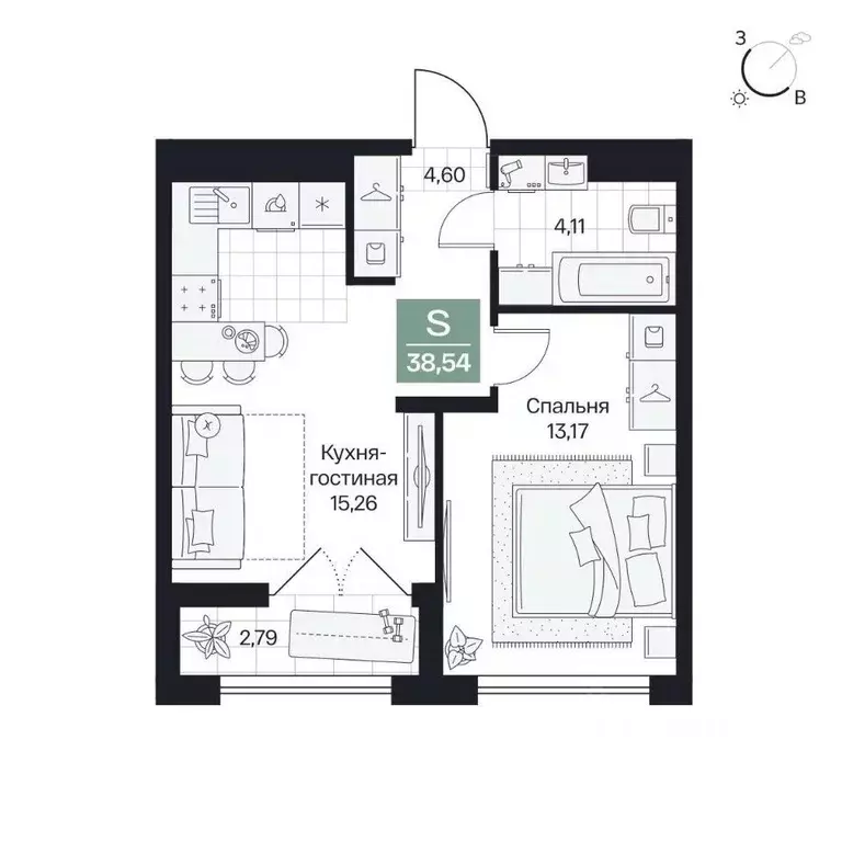 1-к кв. Волгоградская область, Волгоград просп. Имени В.И. Ленина, 59Г ... - Фото 1