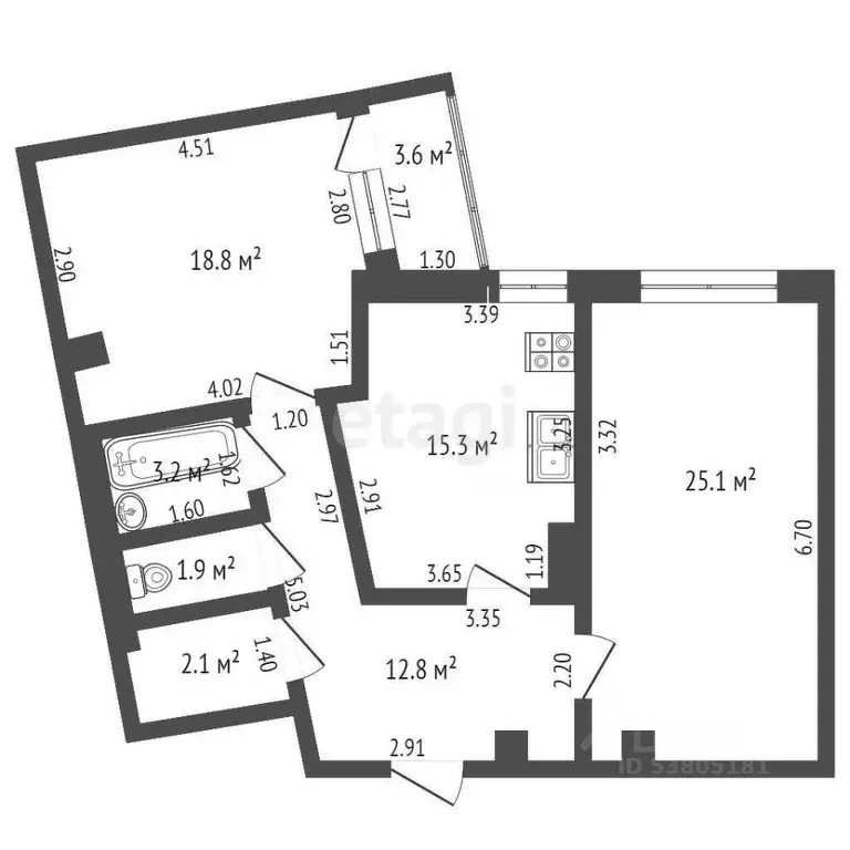 2-к кв. Ростовская область, Ростов-на-Дону Новое Поселение мкр, пер. ... - Фото 1