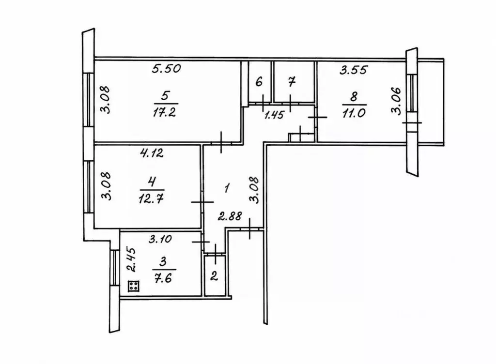 3-к кв. Чувашия, Чебоксары Гражданская ул., 70 (65.7 м) - Фото 1