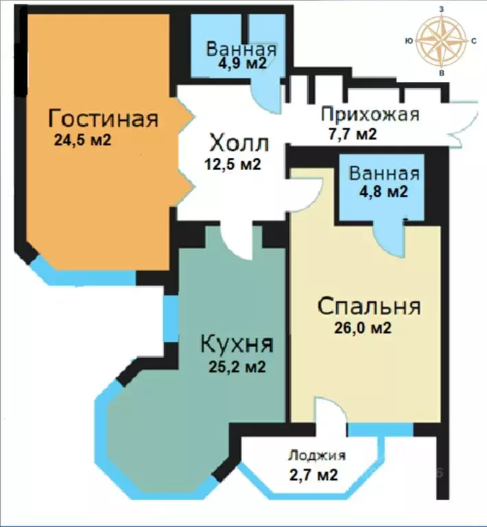 3-к кв. Москва ул. Архитектора Власова, 6 (105.6 м) - Фото 1