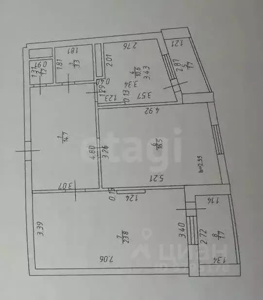 2-к кв. Татарстан, Казань ул. Юлиуса Фучика, 8Б (70.1 м) - Фото 2