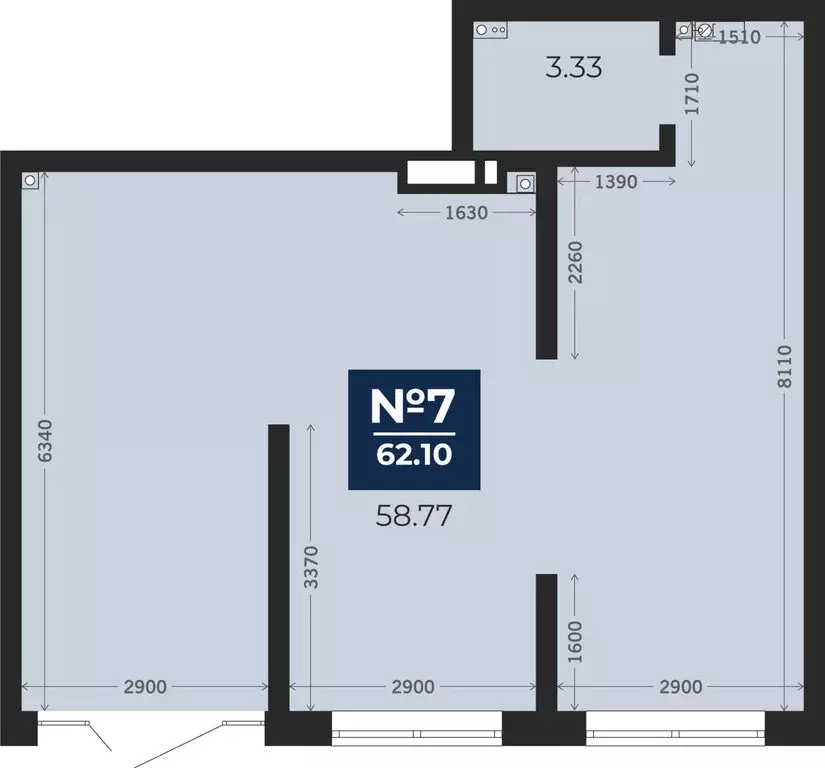 Помещение свободного назначения (62.1 м) - Фото 1