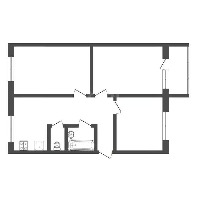 3-к кв. Тульская область, Богородицк Западный мкр, 19 (62.2 м) - Фото 2