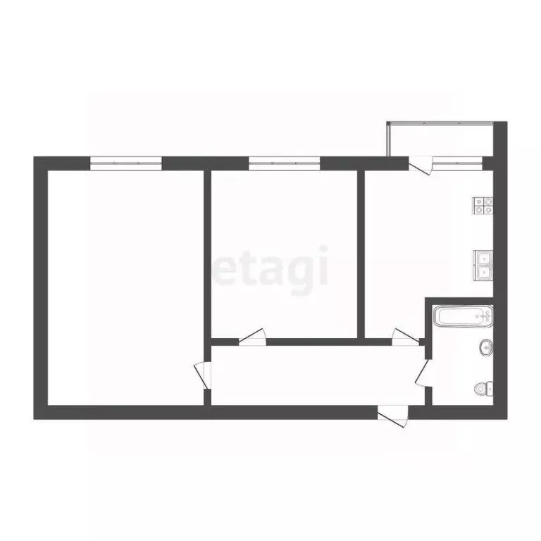 2-к кв. Мордовия, Саранск Мордовская ул., 35К195 (60.0 м) - Фото 1