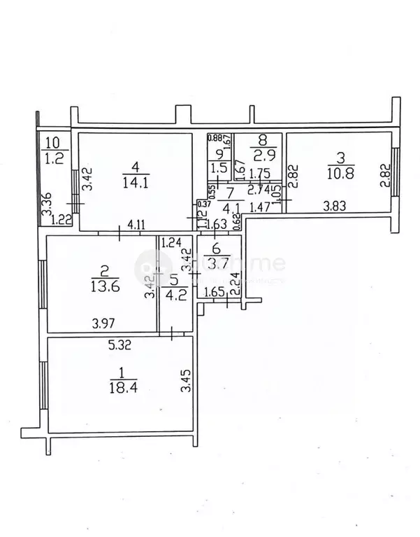 3-к кв. Татарстан, Казань просп. Альберта Камалеева, 32 (73.3 м) - Фото 2